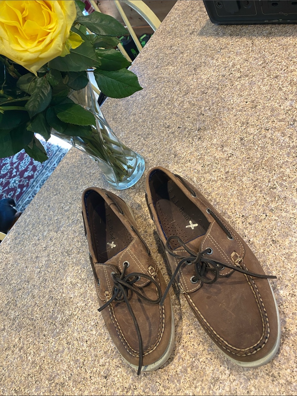L.L. Bean Boat Shoes Mocs Leather Uppers 0WC63 Men’s Size 10 D